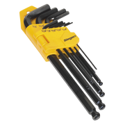 Sealey Ball-End Hex Key Set 9pc Long Imperial