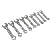 Sealey Stubby Combination Spanner Set 9pc - Metric