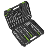 Sealey Socket Set 219pc 1/4", 3/8" & 1/2"Sq Drive WallDrive® Metric