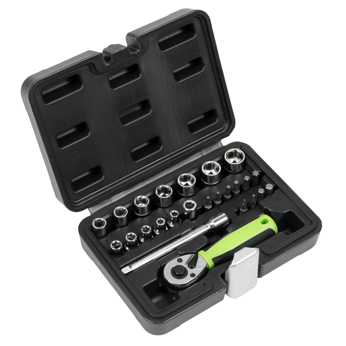 Sealey Socket Set 25pc 1/4"Sq Drive - Metric