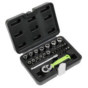 Sealey Socket Set 25pc 1/4"Sq Drive - Metric