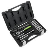 Sealey Socket Set 26pc 1/4"Sq Drive Metric