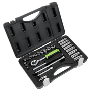 Sealey Socket Set 26pc 1/4"Sq Drive Metric