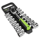 Sealey Socket Set 17pc 1/2"Sq Drive 6pt WallDrive® Metric