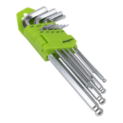 Sealey Hex Key Set Long Ball-End 9pc - Imperial