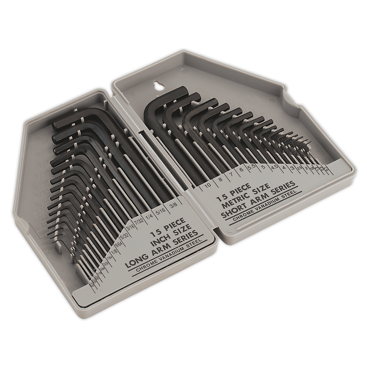 Sealey Hex Key Set 30pc Long/Short-Arm - Metric/Imperial