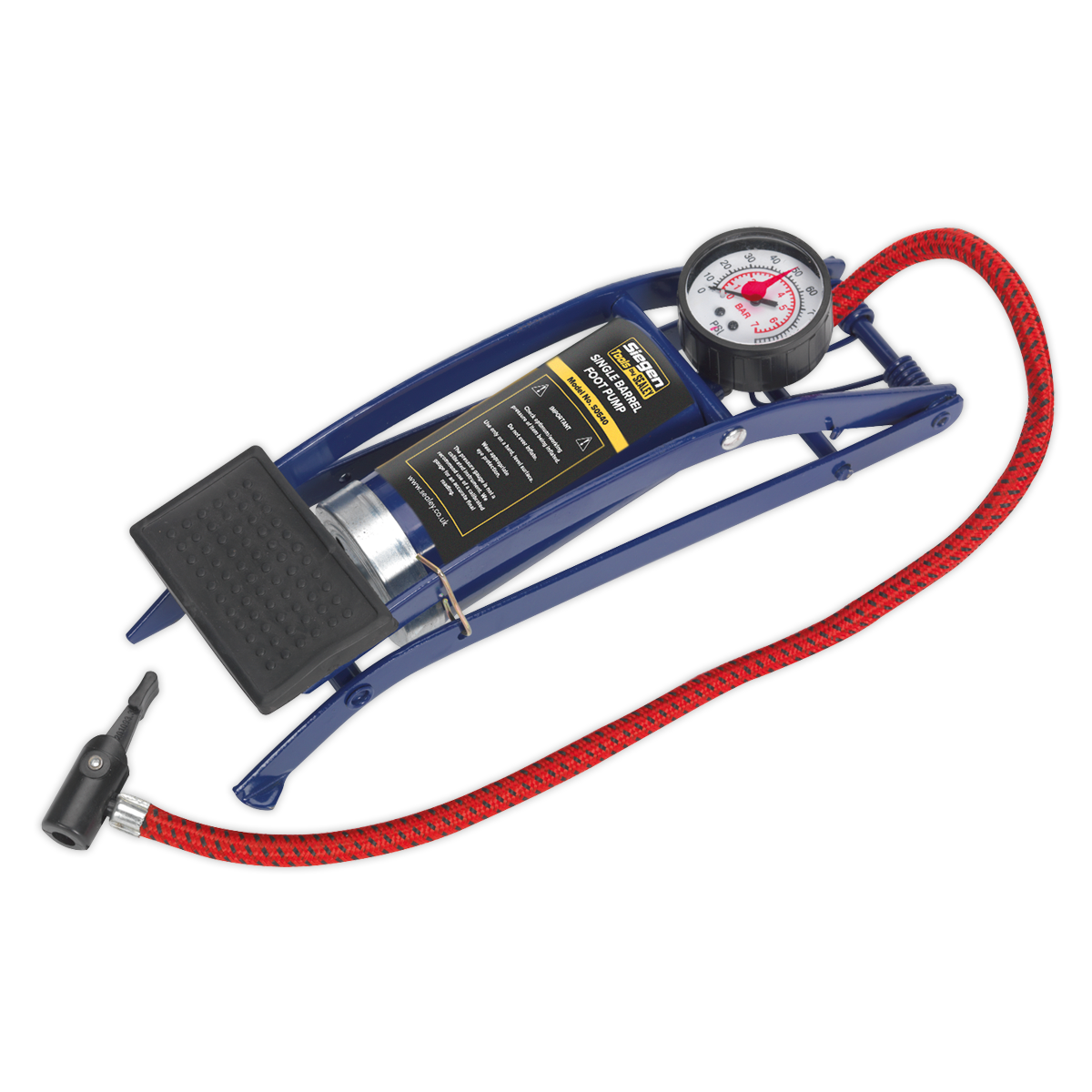 Sealey Foot Pump Single Barrel S0540
