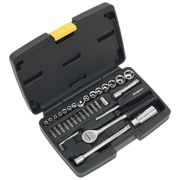 Sealey Socket Set 37pc 1/4" & 3/8"Sq Drive 6pt Metric