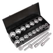 Sealey Socket Set 21pc 1"Sq Drive 6pt WallDrive® Metric
