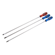 Sealey Screwdriver Set 3pc Extra-Long