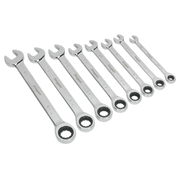 Sealey Combination Ratchet Spanner Set 8pc Imperial