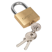 Sealey Brass Body Padlock with Brass Cylinder 40mm