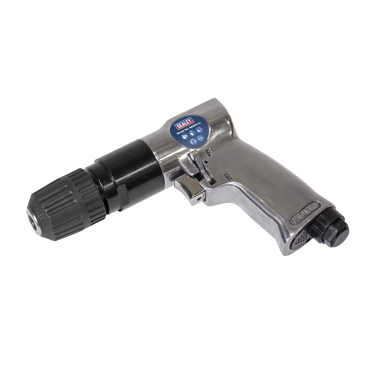 Sealey Air Drill Ø10mm Reversible with Keyless Chuck