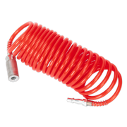 Sealey PE Coiled Air Hose 5m x Ø5mm with Couplings