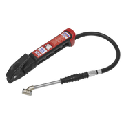 Sealey Anodised Tyre Inflator with Twin Push-On Connector