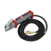 Sealey Tyre Inflator 2.7m Hose with Clip-On Connector