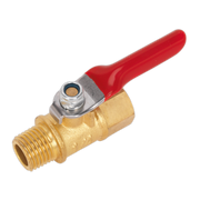 Sealey Lever Ball Valve 1/4"BSPT (M) x 1/4"BSP (F)