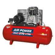 Sealey Air Compressor 270L Belt Drive 7.5hp 3ph 2-Stage with Cast Cylinders