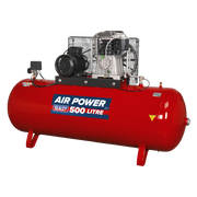 Sealey Air Compressor 500L Belt Drive 7.5hp 3ph 2-Stage with Cast Cylinders