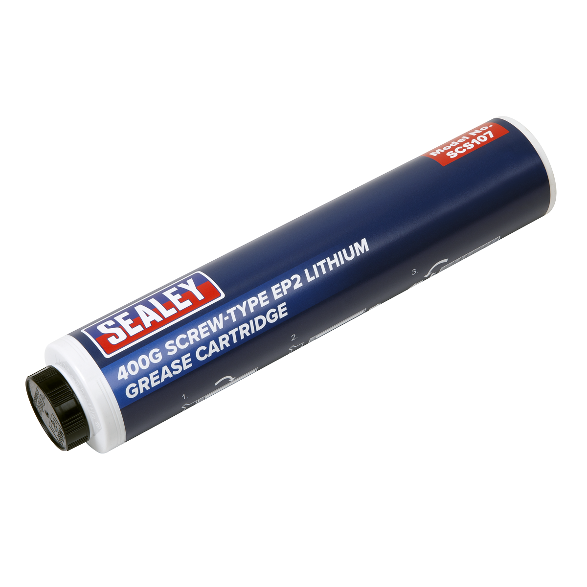 Sealey Screw-Type EP2 Lithium Grease Cartridge 400g