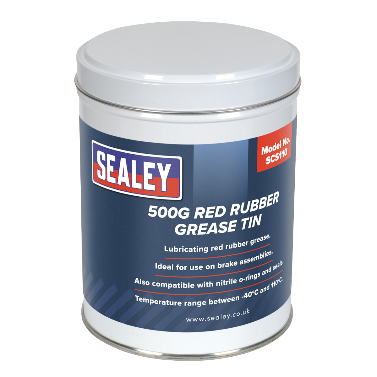 Sealey Red Rubber Grease 500g Tin