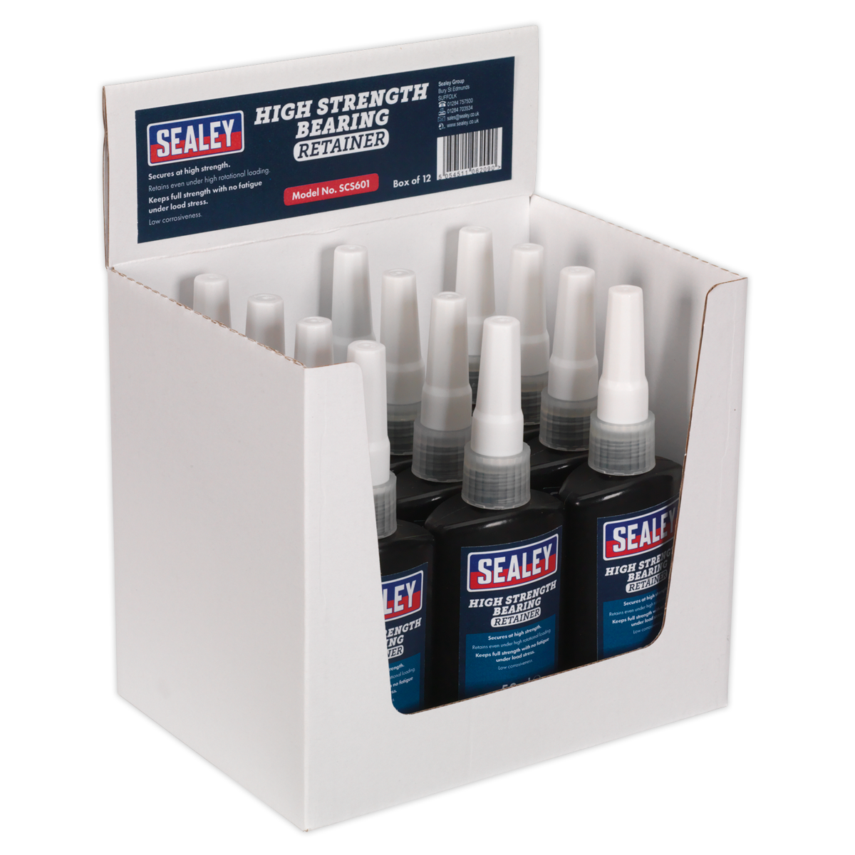 Sealey Bearing Fit Retainer High Strength 50ml Pack of 12