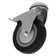 Sealey Castor Wheel Bolt Hole Swivel with Brake Ø100mm