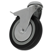 Sealey Castor Wheel Bolt Hole Swivel with Brake Ø125mm
