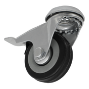 Sealey Castor Wheel Bolt Hole Swivel with Brake Ø50mm