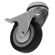 Sealey Castor Wheel Bolt Hole Swivel with Brake Ø75mm