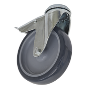 Sealey Castor Wheel Bolt Hole Swivel with Total Lock Ø100mm SCW2100SBL