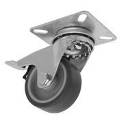 Sealey Medium-Duty Thermoplastic Swivel Castor Wheel with Total Lock Ø50mm - Trade
