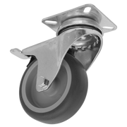 Sealey Medium-Duty Thermoplastic Swivel Castor Wheel with Total Lock Ø75mm - Trade