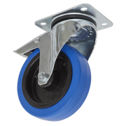 Sealey Castor Wheel Swivel Plate with Total Lock Ø125mm SCW3125SPL