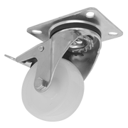 Sealey Heavy-Duty Nylon Castor Wheel Swivel with Total Lock Ø80mm - Trade