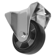 Sealey Heavy-Duty Rubber Fixed Plate Castor Wheel Ø125mm - Trade