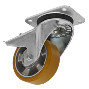 Sealey Castor Wheel Swivel Plate with Total Lock Ø125mm SCW5125SPL