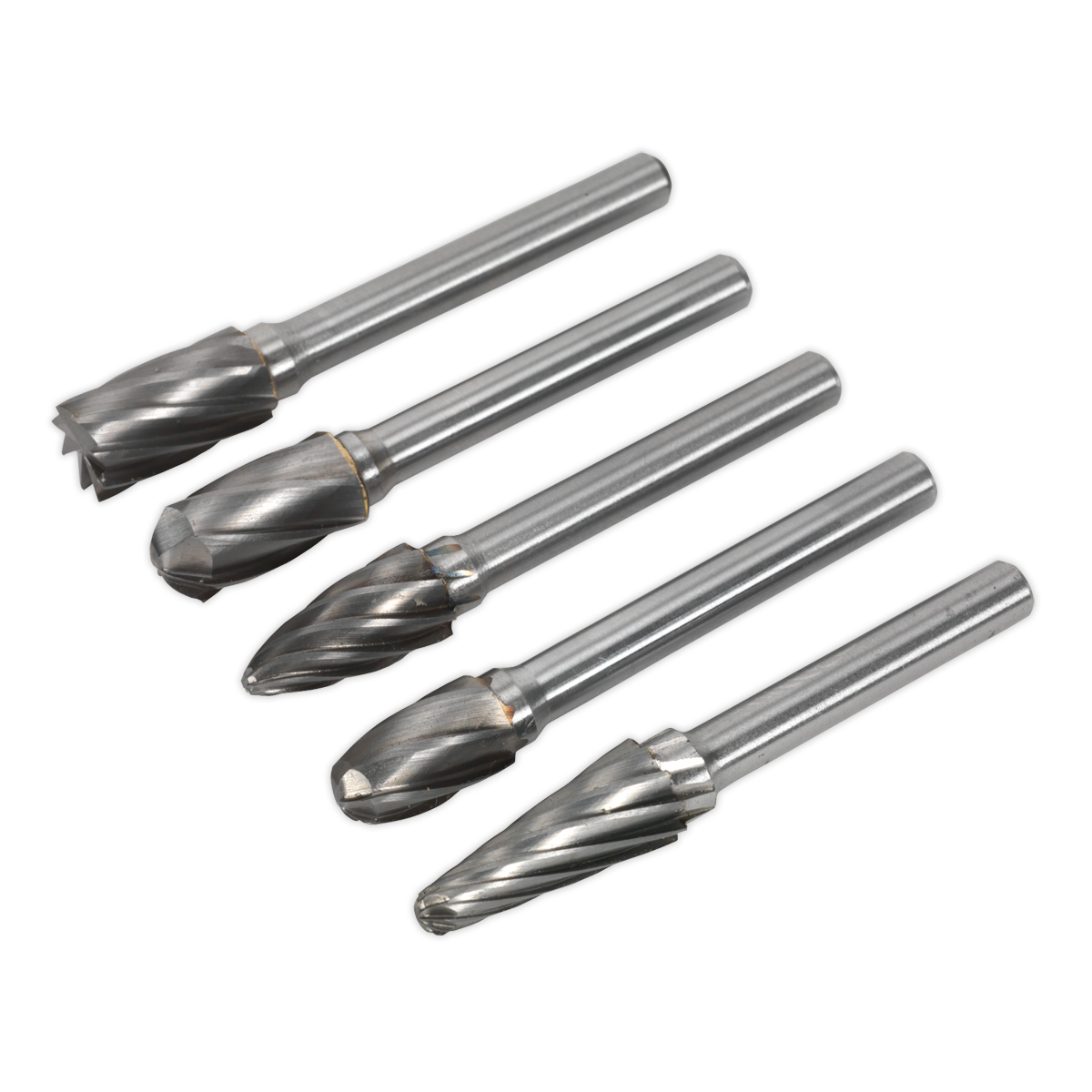 Sealey Tungsten Carbide Rotary Burr Set 5pc Ripper/Coarse