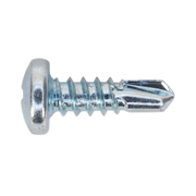 Sealey Self-Drilling Screw 4.2 x 13mm Pan Head Phillips Zinc Pack of 100