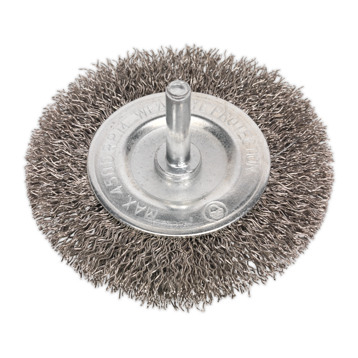 Sealey Flat Wire Brush Stainless Steel 75mm with 6mm Shaft