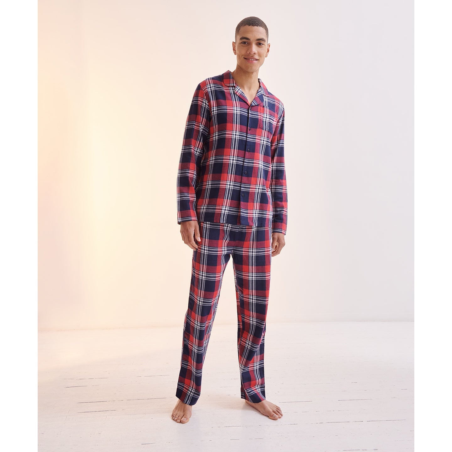 Sf Men's Tartan Lounge Set