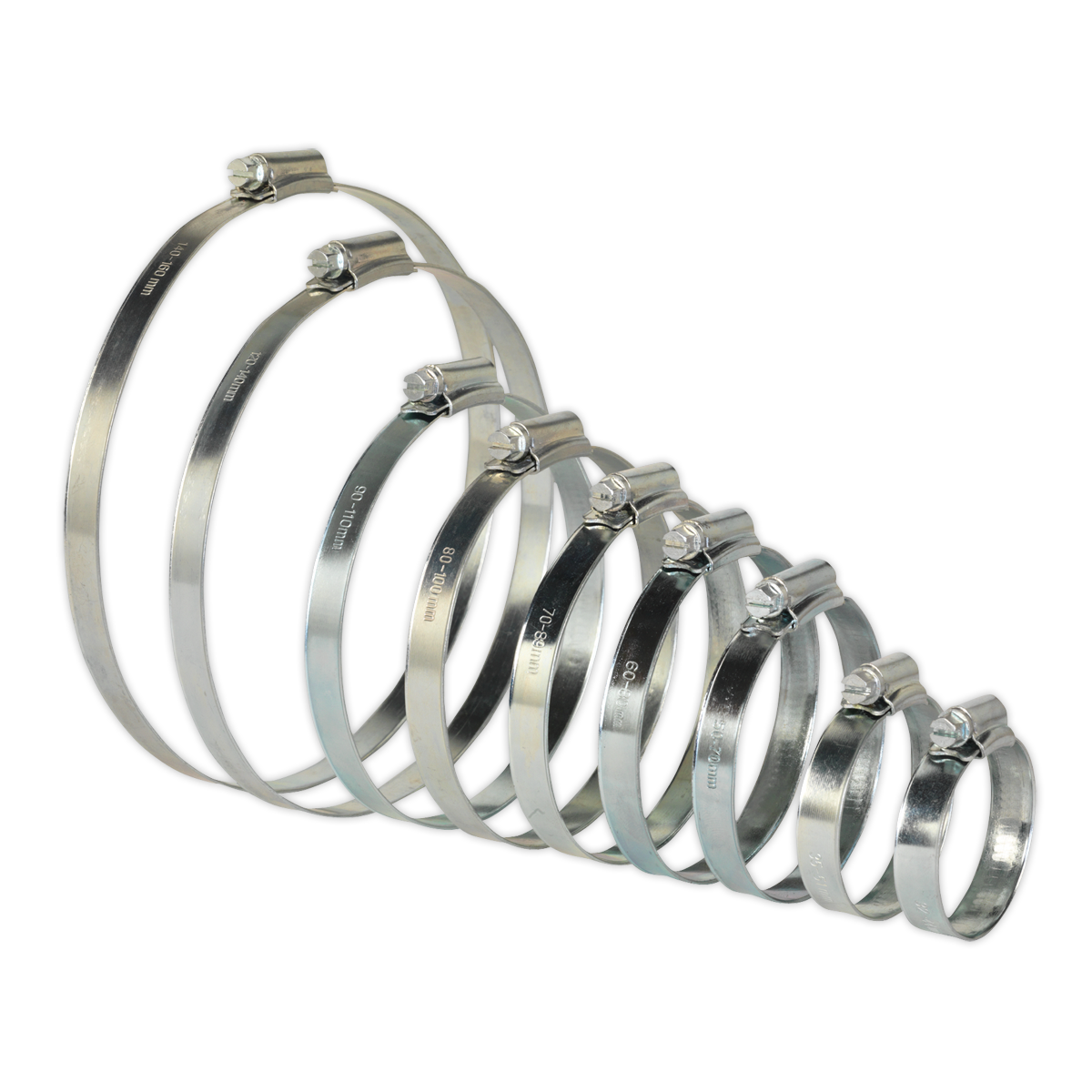 Sealey Hose Clip Assortment 26pc Ø44-160mm Zinc Plated