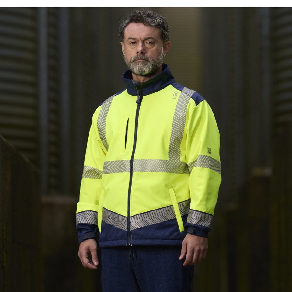 Leo Workwear BOWDEN Leo EcoViz Softshell Jacket