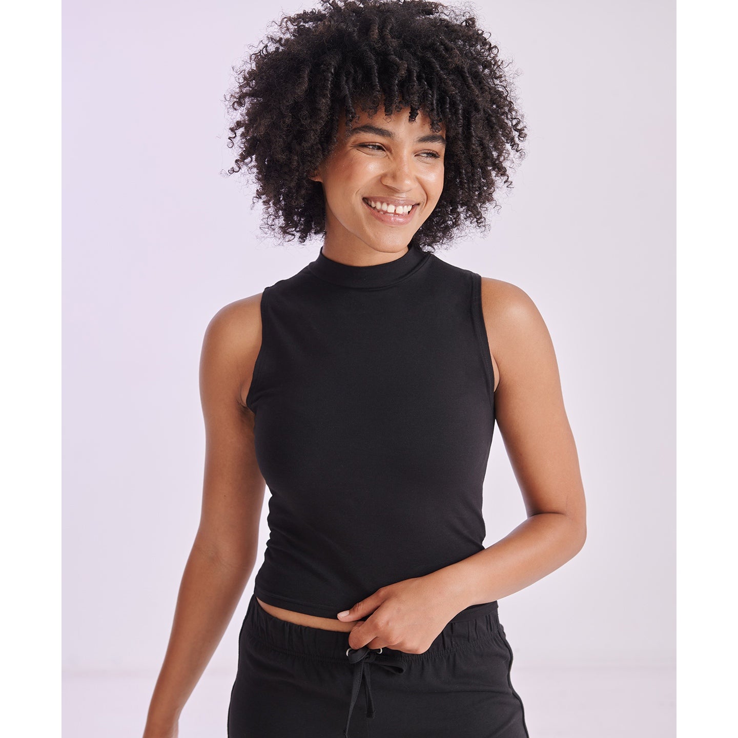 Sf Women's High Neck Crop Vest