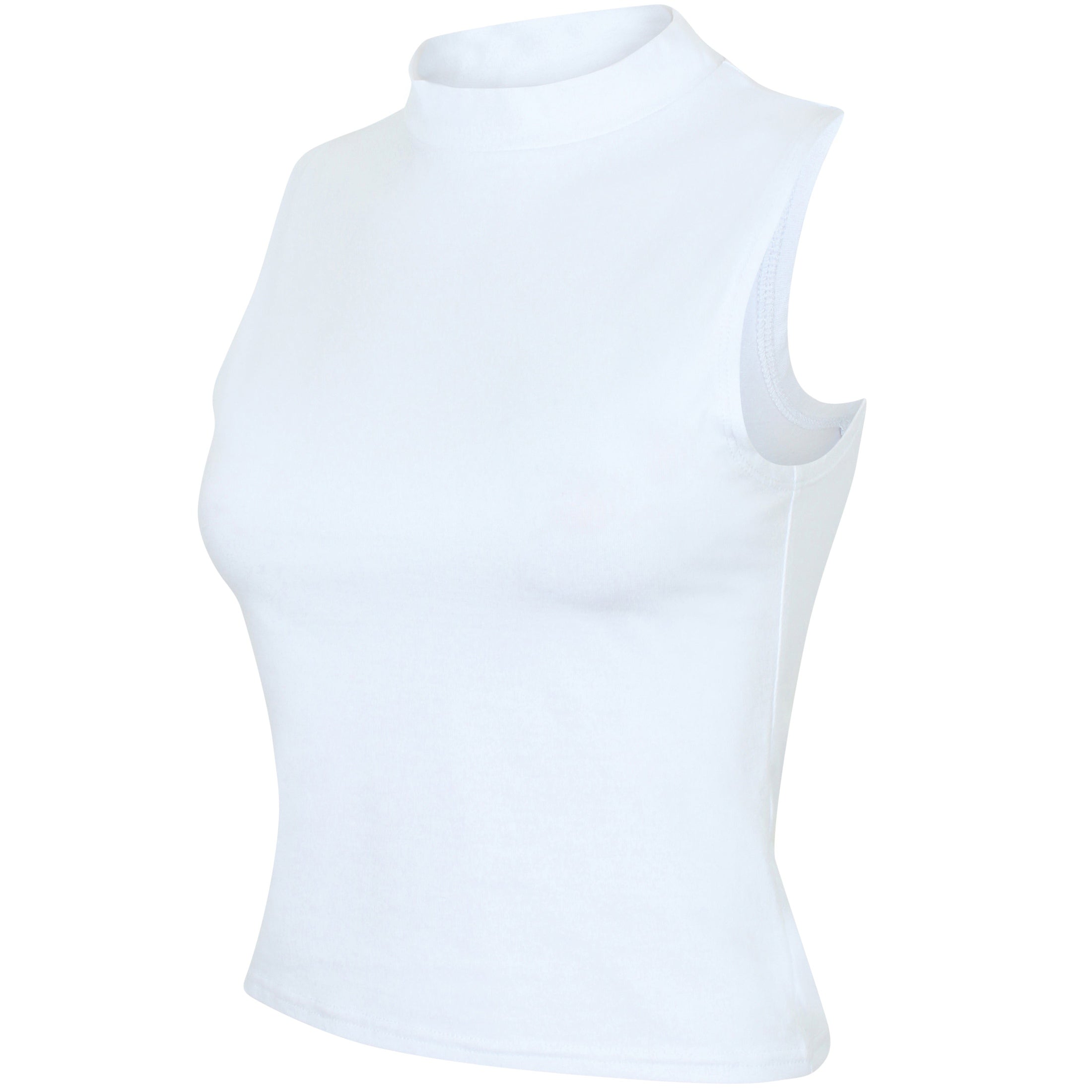 Sf Women's High Neck Crop Vest