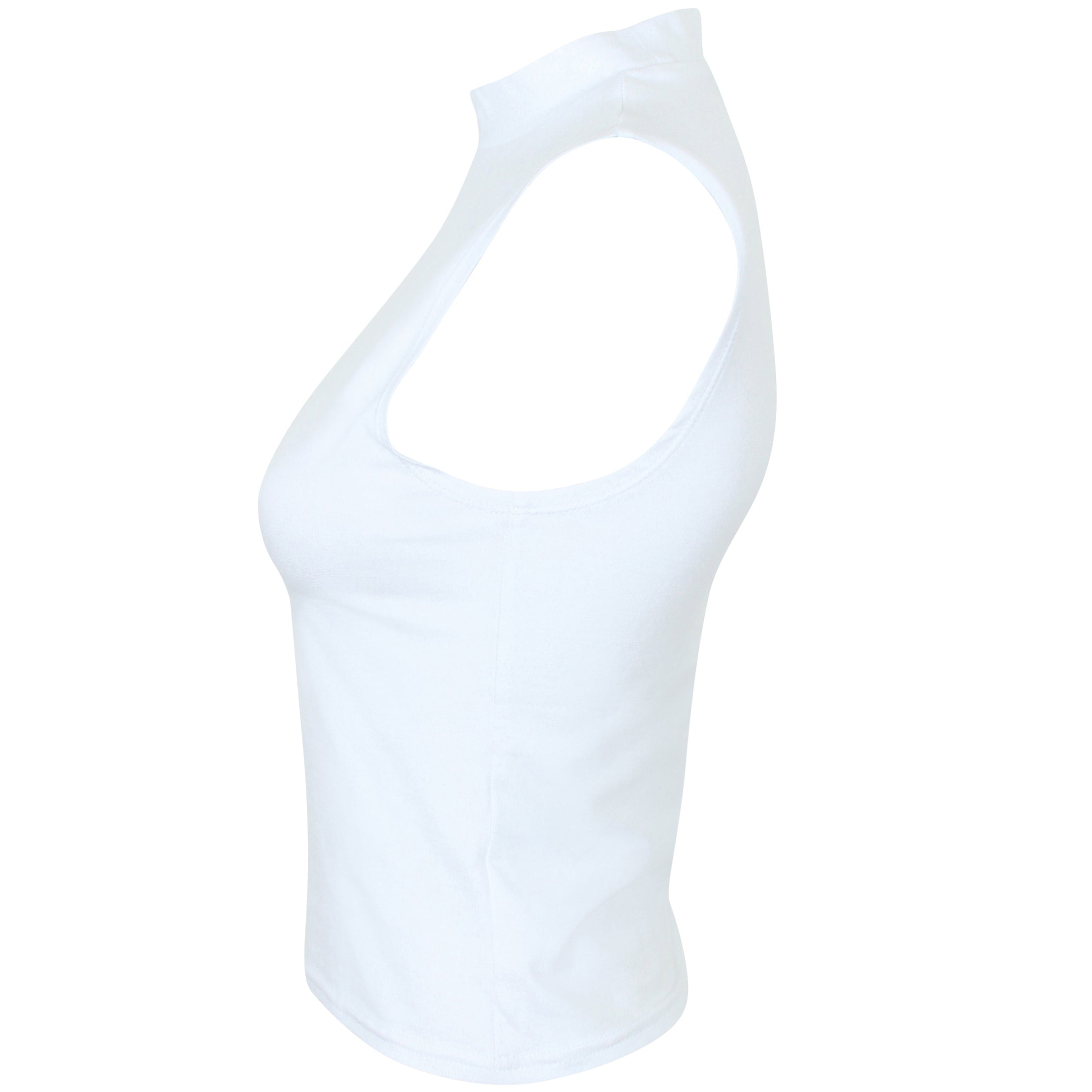 Sf Women's High Neck Crop Vest