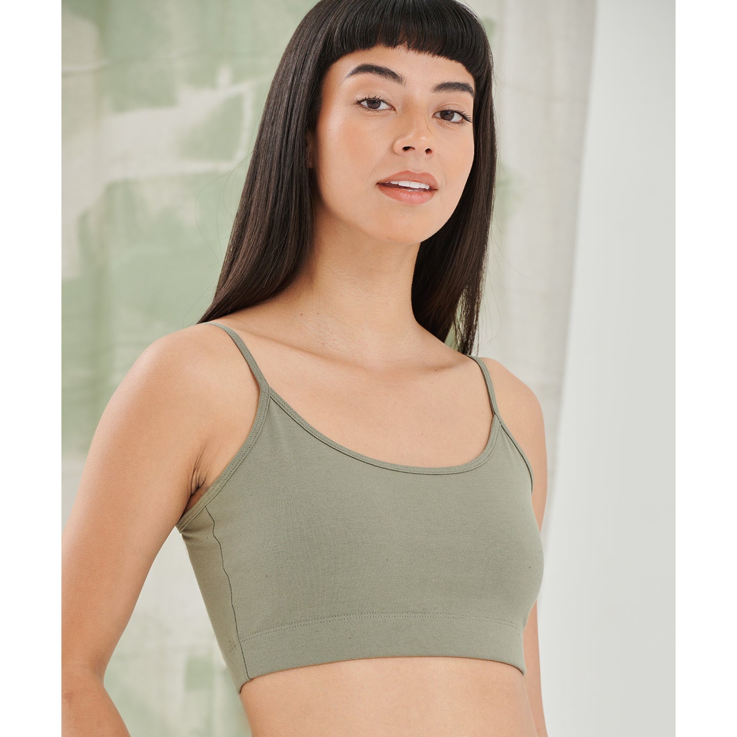 Sf Women's Sustainable Fashion Cropped Cami Top With Adjustable Straps