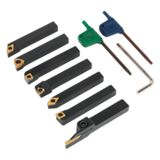 Sealey Indexable 10mm Lathe Turning Tool Set 7pc