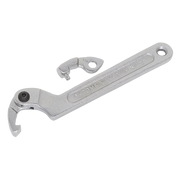 Sealey Adjustable C Spanner - Hook & Pin Wrench Set 3pc 19-51mm