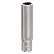 Sealey WallDrive® Socket 8mm Deep 1/4"Sq Drive Fully Polished